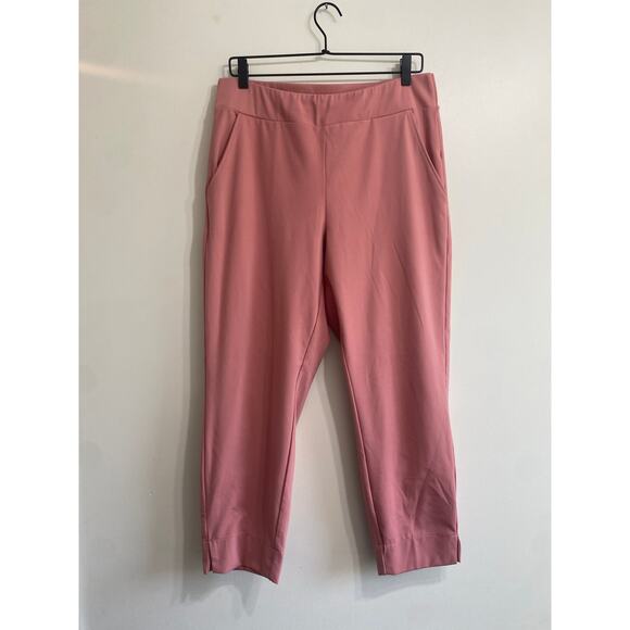 Stylish Muted Pink Pull-On Ankle Pants - Size Large - Picture 1 of 12